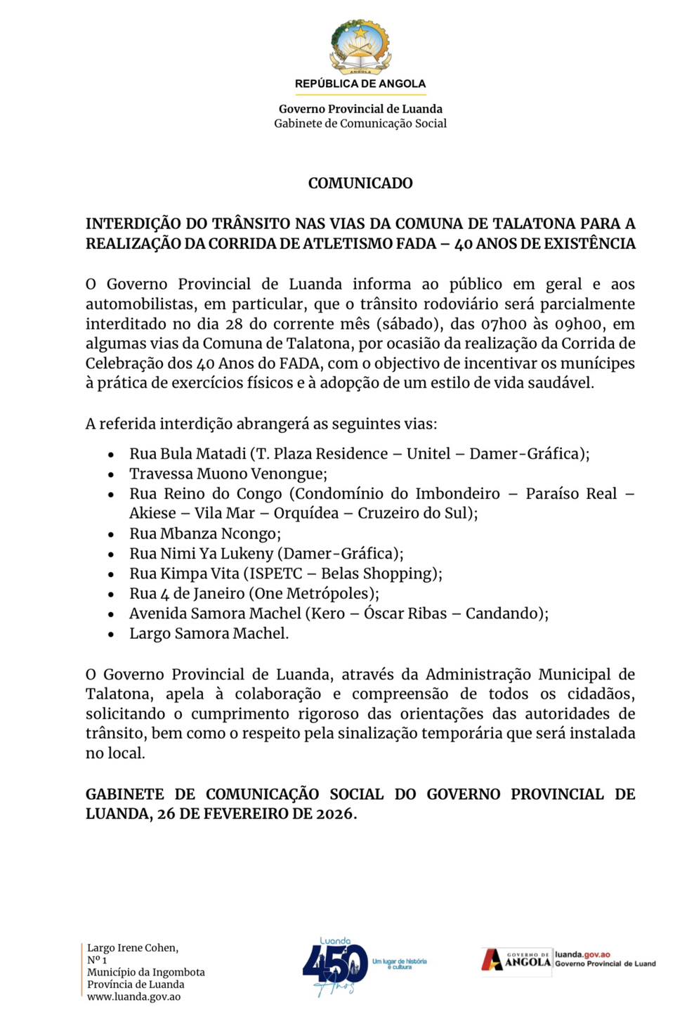 Imagem da notícia: COMUNICADO